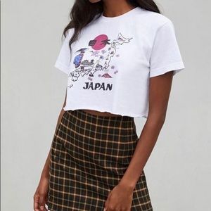 Brandy Meville cropped japen graphic top